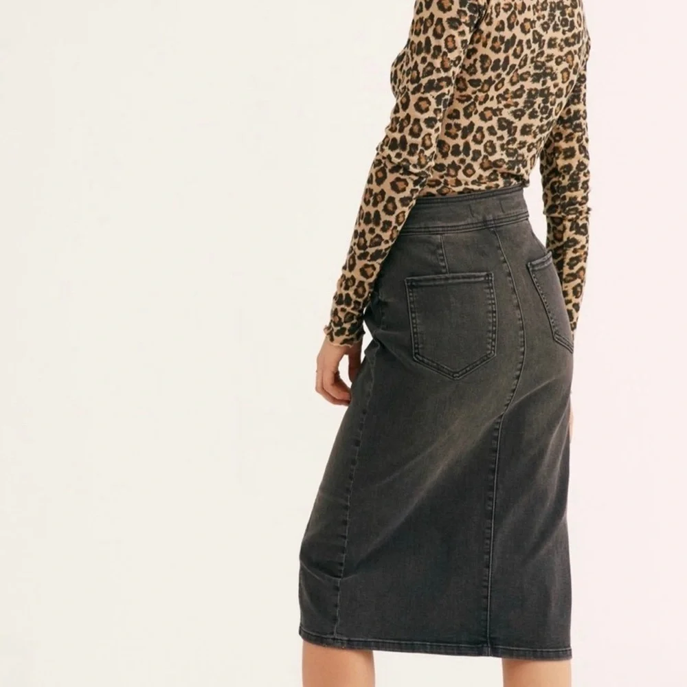 We the free grey Maddie Jean pencil  skirt